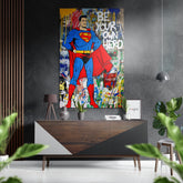 Superman Brushed Aluminium Dibond Wall Art.